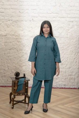 KHADI PEACOCK CO-ORD SET