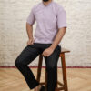 MAUVE-KHADI-KURTA