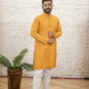 MUSTARD-KHADI-KURTA