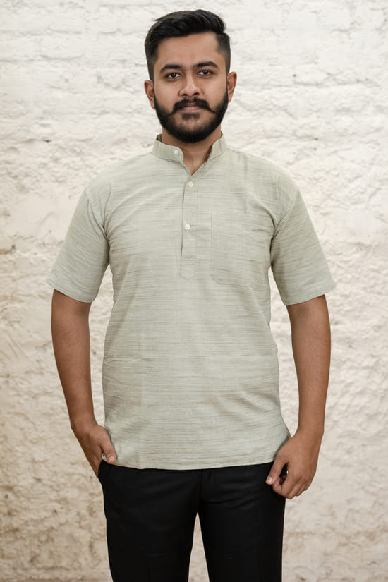 PISTA-KHADI-KURTA
