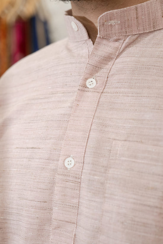 ROSE-PINK-KHADI-KURTA