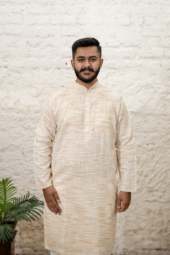 WHEAT-KHADI-KURTA